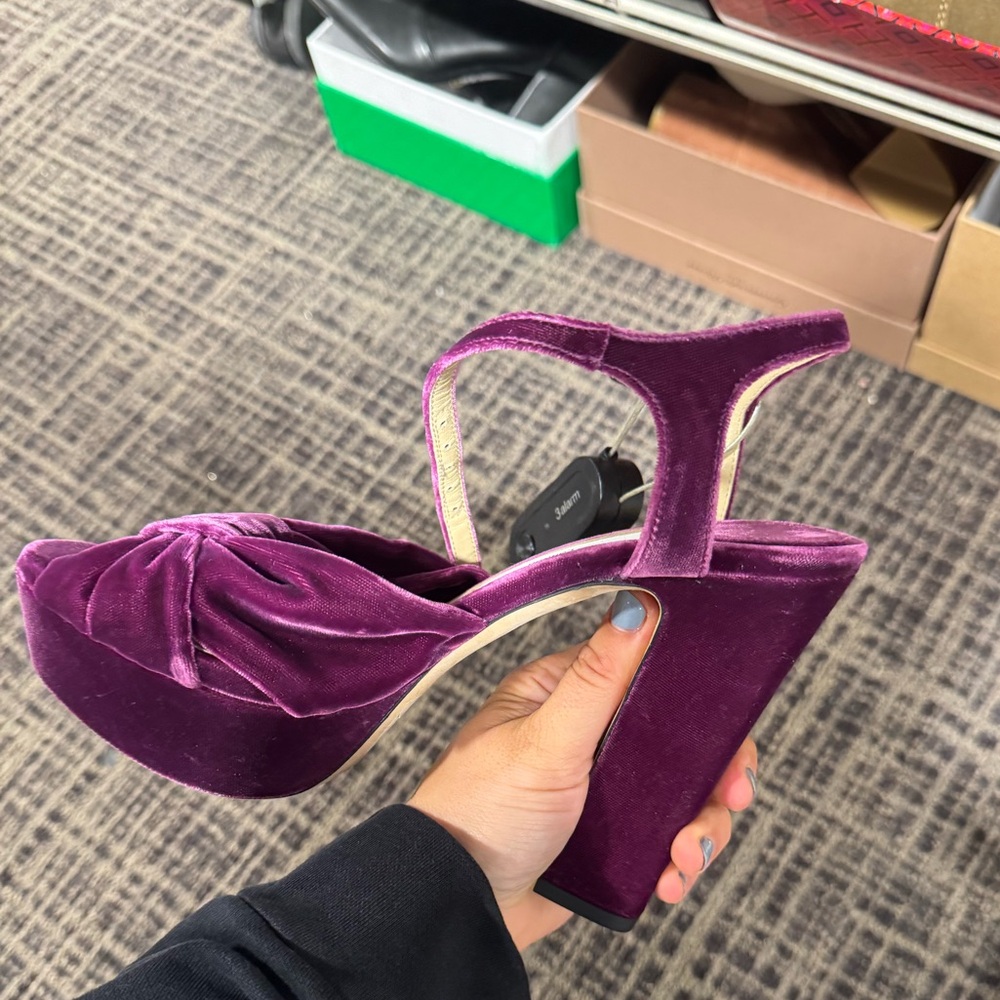 Jimmy choo velvet high heels